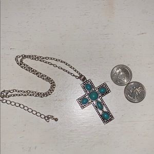 A cross choker necklace